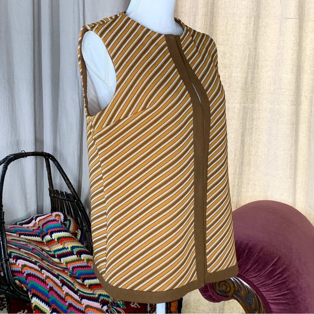 70s Orange Polyester Vest - Picture 2 of 5